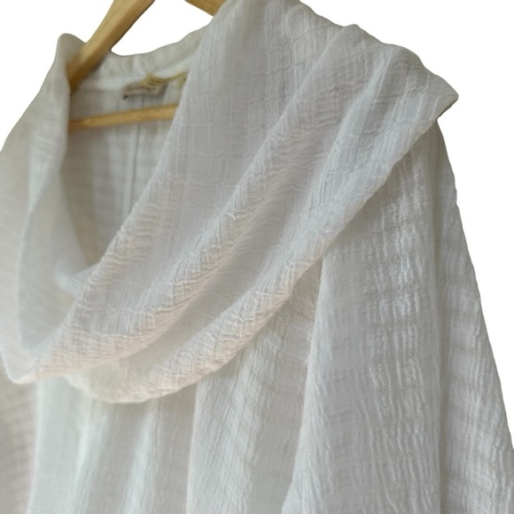 Soft Surroundings White Cotton Lightweight Flowy Dress, Medium - Picture 3 of 10